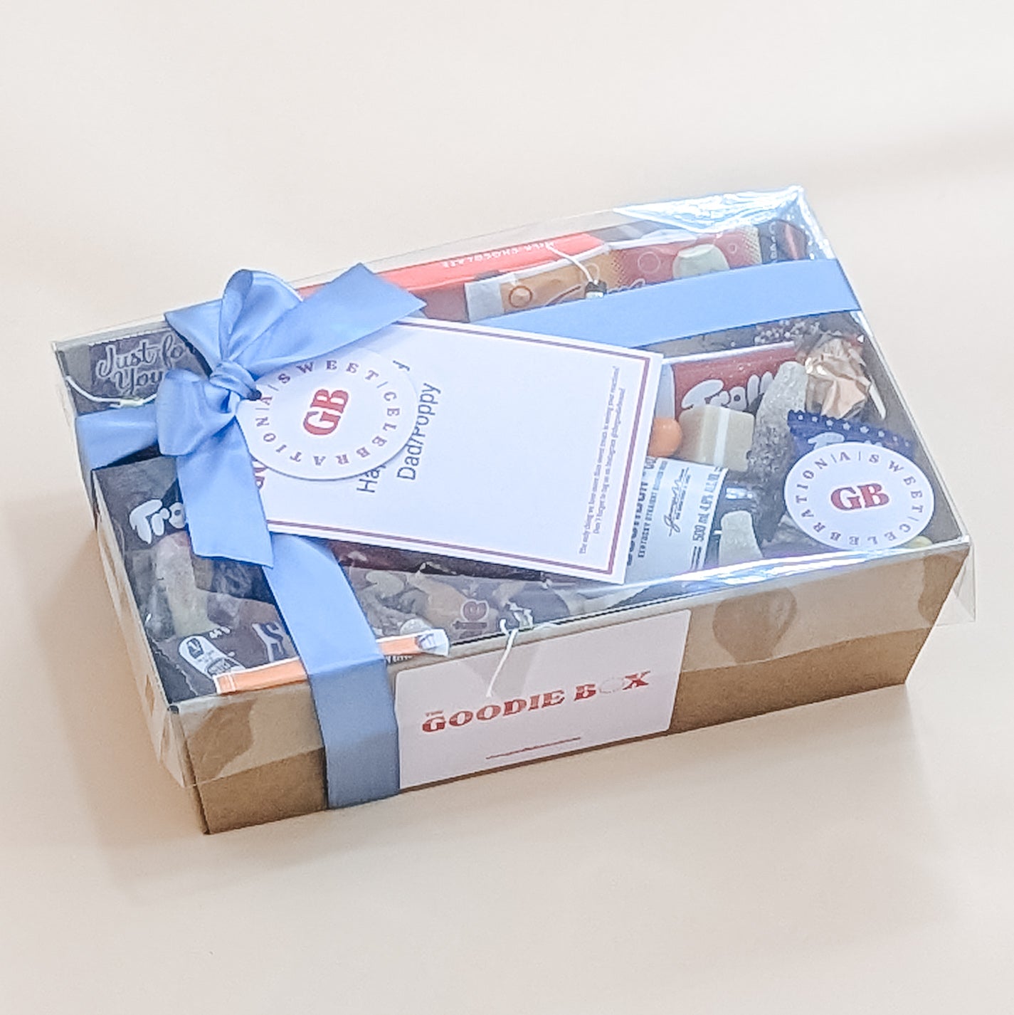 Dessert Box wrapped and ready to gift with free personalised gift message included