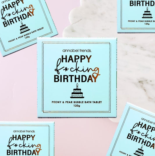 Happy F*cking Birthday Peony & Pear Bubble Bath Tablet