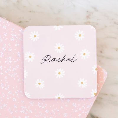 Personalised Name Daisy Coaster