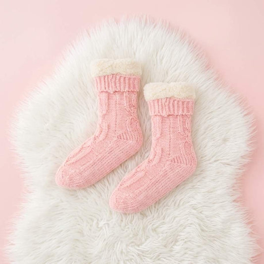 Cosy Pink Fluffy Bed Socks