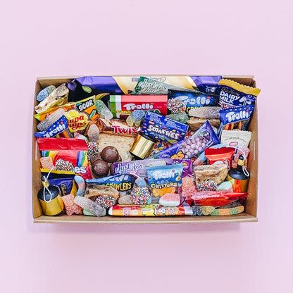 Loaded cookies and chocolate birthday gift box with vibrant treats, ideal for gifting by The Goodie Box Perth