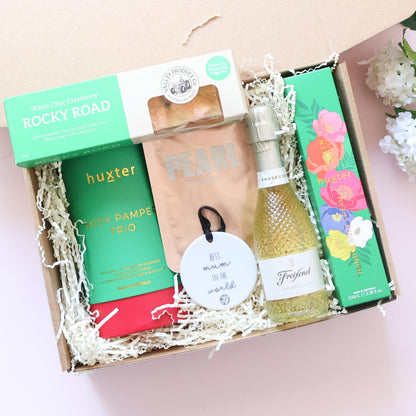 Mother's Day Prosecco Gift Hamper - Luxury Pamper Box for Mum - The Goodie Box-mothers day-body care rocky road and keepsake