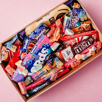 Sweet treat box with mixed lollies and chocolates – ideal birthday or thinking of you gift idea in Australia